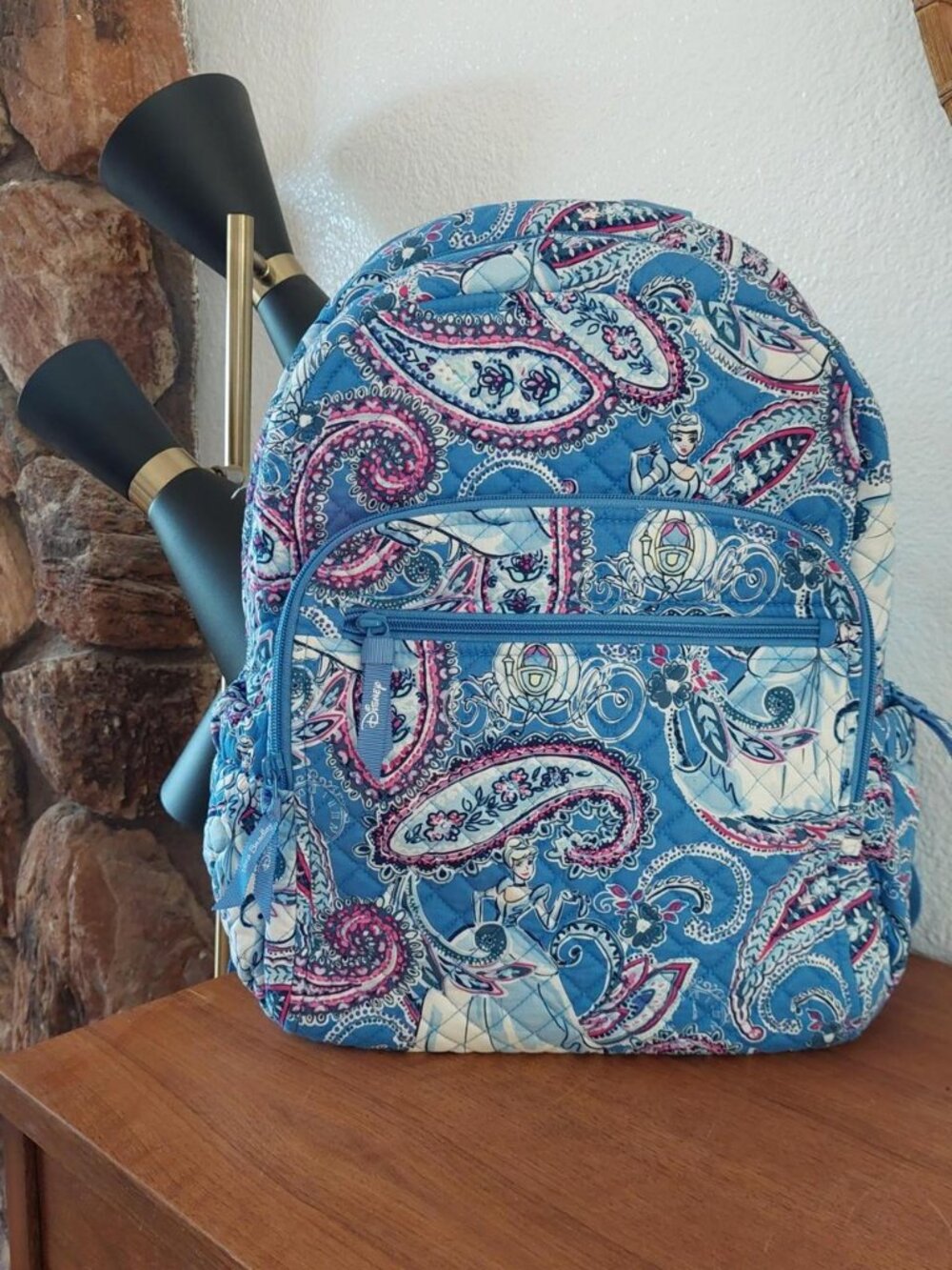 vera bradley paisley like new Disney Cinderella blue, pink, and white paisley pr